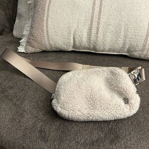 Lululemon Athletica Cream Sherpa Crossbody Bag